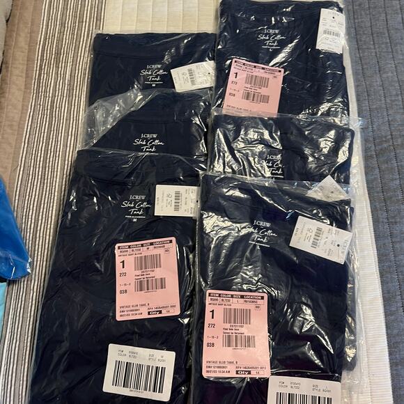 NWT J. Crew Antique Navy Vintage Slub Cotton Tank - SIZE M - Picture 7 of 9